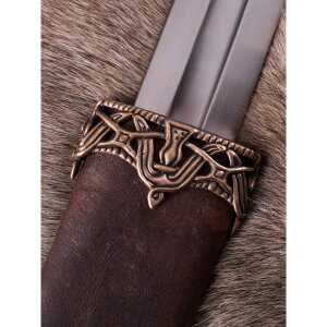 Locket for Viking Sword Scabbard, Antiqued Brass