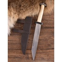 Short Seax with Bone handle and leather sheath