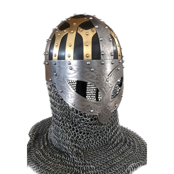 Viking Spectacle Helmet, Spangenhelm with Aventail