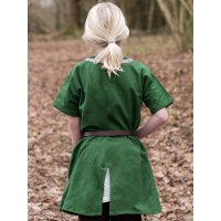 Medieval Braided Tunic Ailrik for Children, short-sleeved, green