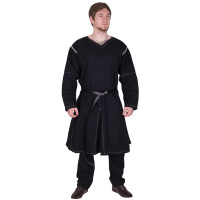 Medieval Kragelund Tunic Askur, long-sleeved, black, size XXL