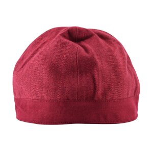 Birka Cap with Herringbone Pattern, wine red M