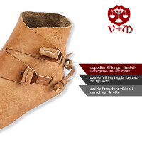 Wikinger Schuhe Typ Jorvik wendegenäht Naturbraun Gr. 36