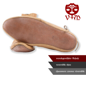 Wikinger Schuhe Typ Jorvik wendegenäht Naturbraun Gr. 41