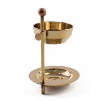 Brass adjustable height sieve vessel