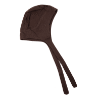 Lined Coif with broad laces brown