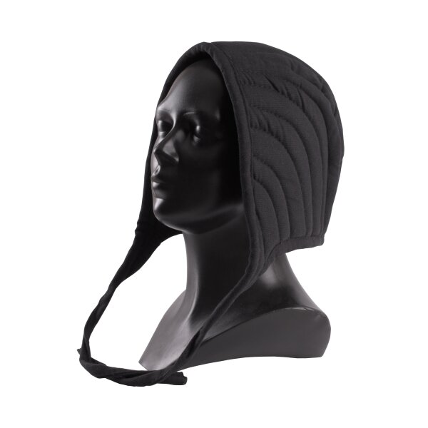 thick padded black Coif