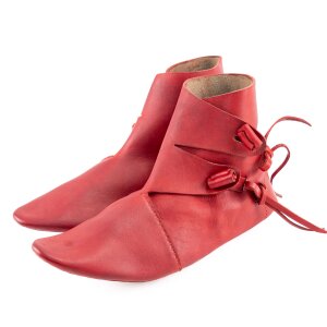 turn sewn viking shoes red