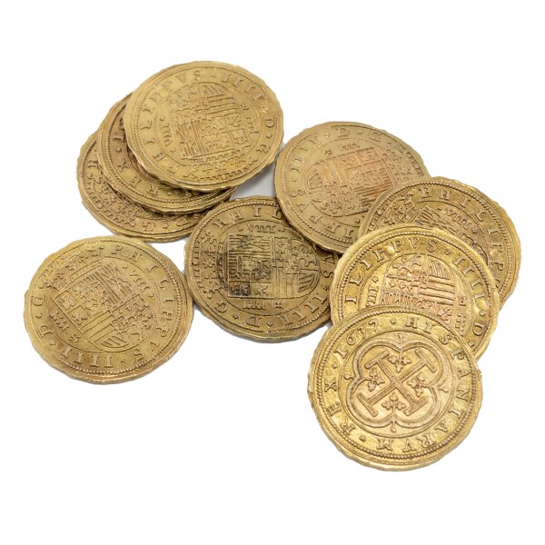 Replica gold doubloon 1zth century Phillippus IIII D.G.