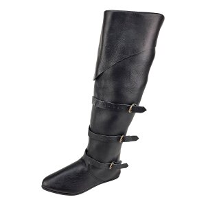 Sp&auml;tmittelalter Stulpenstiefel schwarz