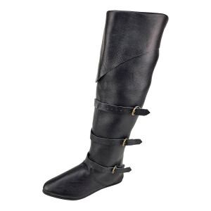 Spätmittelalter Stulpenstiefel schwarz 36