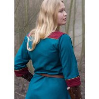 Medieval Dress Gesine, Canvas, teal blue