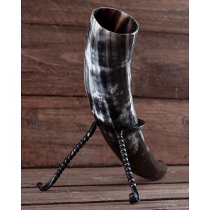 Hand-Forged Omega Drinking Horn Stand, various sizes