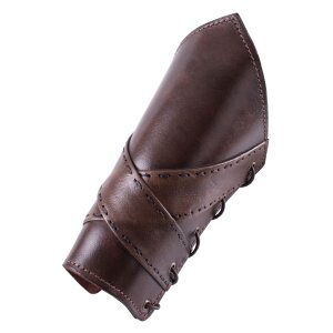 Leather bracers with buckles and rivets (pair)