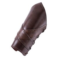 Padded Leather Bracers with Cross Banding, Pair
