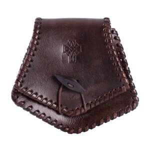 Leather working - Medieval leather coin pouch 