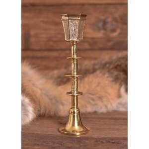 Medieval Candleholder, solid brass