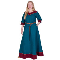 Mittelalterkleid Gesine aus Canvas, petrol L