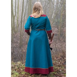 Medieval Dress Gesine, Canvas, teal blue XL