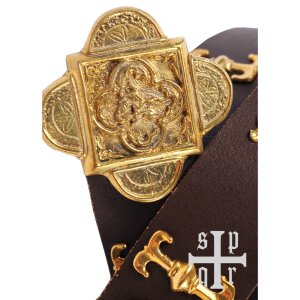 Medieval Leather Belt Saint George, various colours brown