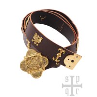 Medieval Leather Belt Saint George, various colours brown