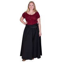Medieval Blouse Aren, short-sleeved, wine red S
