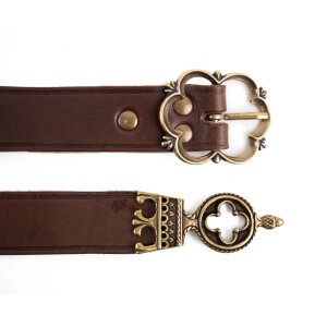 Late medieval belt brown, richly studded