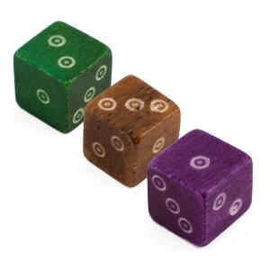 bone dice colored brown