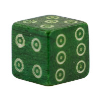 bone dice colored brown