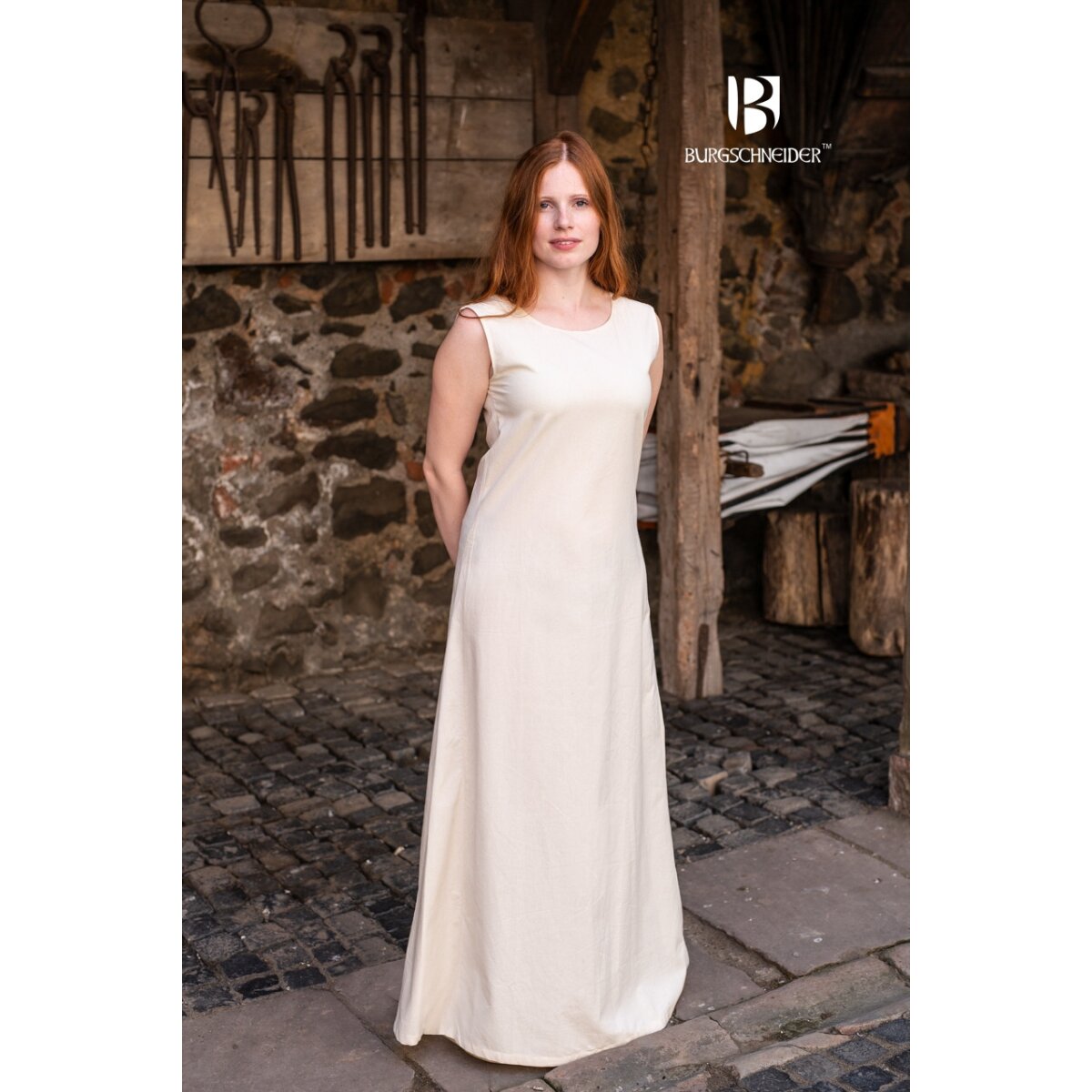 Mittelalter Unterkleid Aveline - Natur