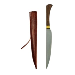 Mittelalter Messer Spätmittelalter Edelstahl 1200 - 1500 Holzgriff