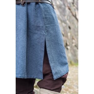 Viking Tunic with embroidery - blue-grey S