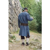 Viking Tunic with embroidery - blue-grey S