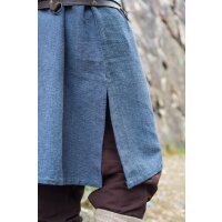 Viking Tunic with embroidery - blue-grey L