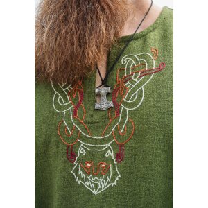 Viking Tunic with embroidery - Green XXXL