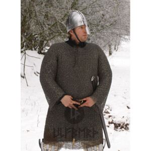 chainmail shirt Hauberk, round ring with round rivets, Ø 8 mm, 1,5mm wide, steel