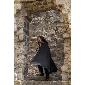Medieval Cape with Hood black