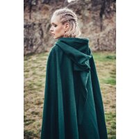 Medieval Cape Wool with Embroidery Green
