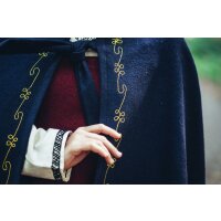 Short Medieval Cape Wool Blue