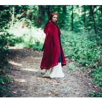 Short Medieval Cape Wool Red