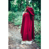 Short Medieval Cape Wool Red