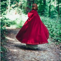 Short Medieval Cape Wool Red