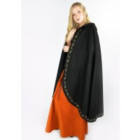 Short Medieval Cape Wool Black