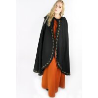 Short Medieval Cape Wool Black