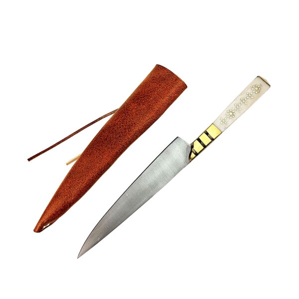 Medieval knife stainless steel 1400 - 1500 bone handle
