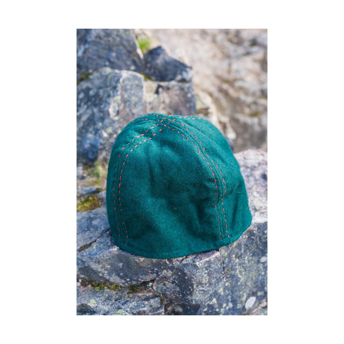 Wikinger Kappe aus Wolle - Grün