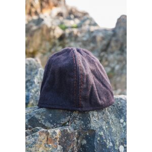 Wikinger Kappe aus Wolle - Braun L/XL