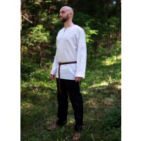 Medieval shirt white long sleeve linen S/M