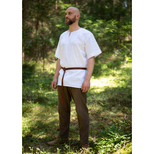 Medieval shirt white short sleeve linen XXL/XXXL