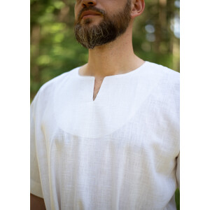 Medieval shirt white short sleeve linen XXL/XXXL